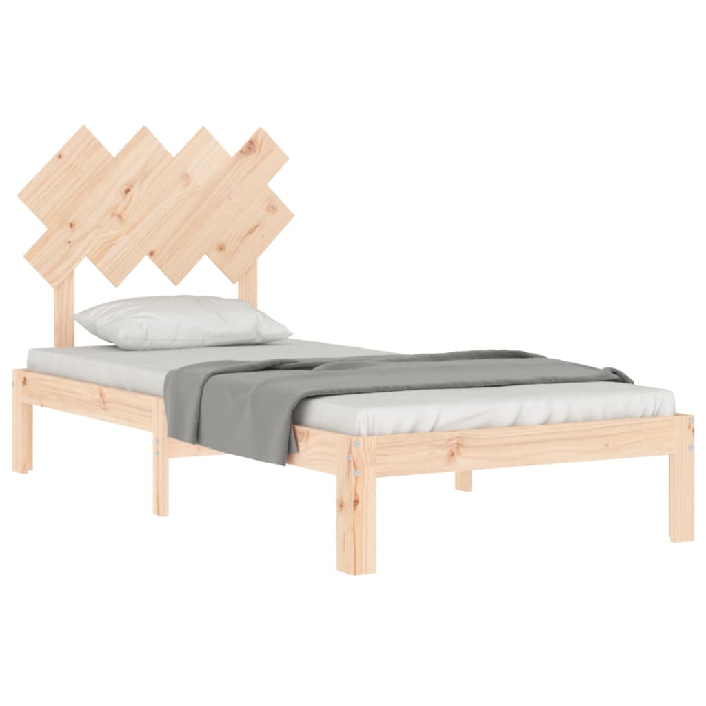 sengeramme uden madras 90x200 cm massivt fyrretræ
