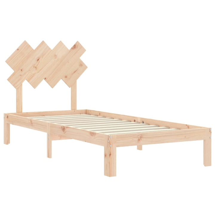 sengeramme uden madras 90x200 cm massivt fyrretræ