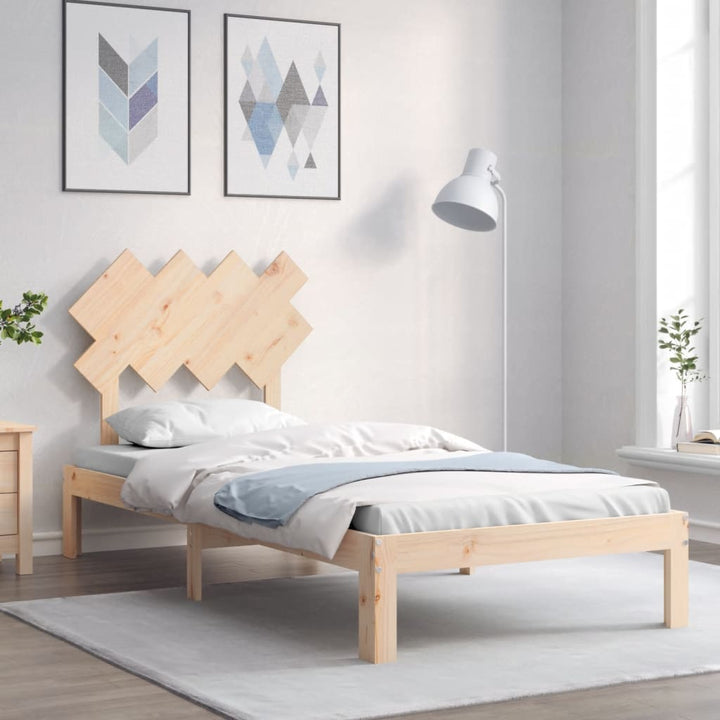 sengeramme uden madras 90x200 cm massivt fyrretræ