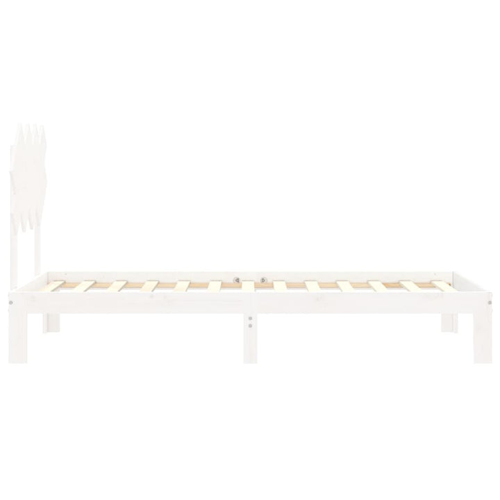 sengeramme uden madras 90x200 cm massivt fyrretræ hvid