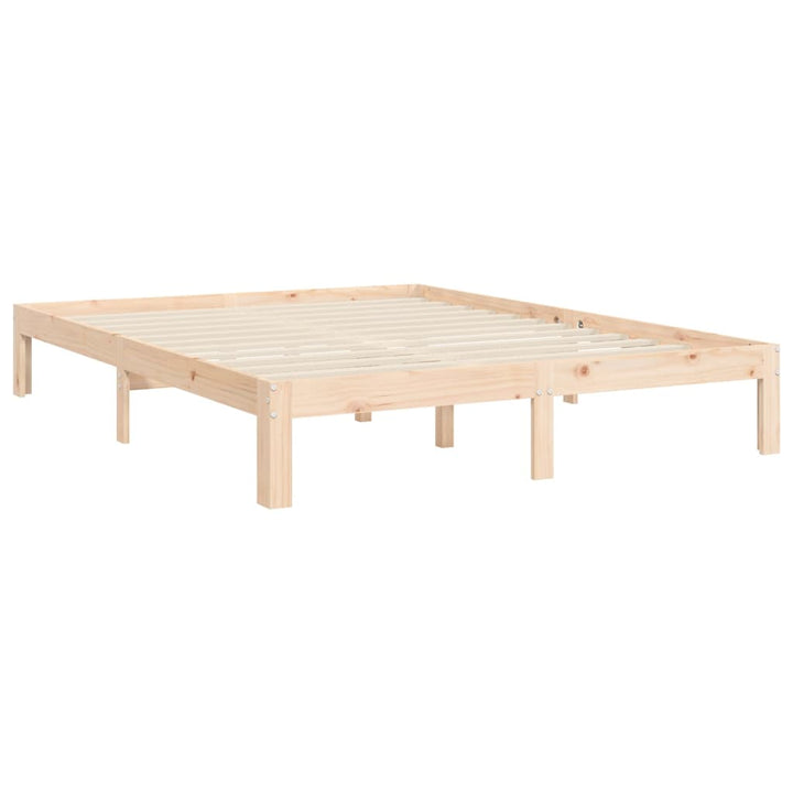 sengeramme med sengegavl kingsize massivt træ