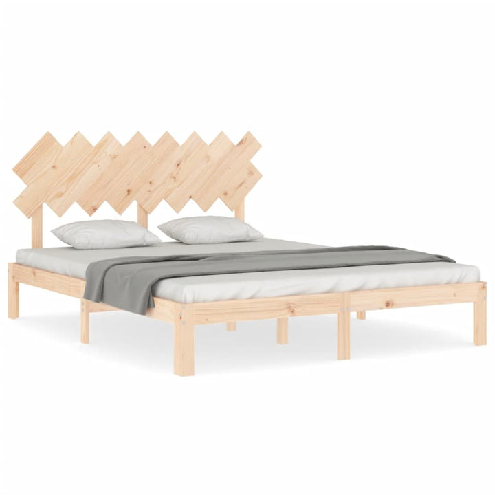 sengeramme uden madras 160x200 cm massivt fyrretræ