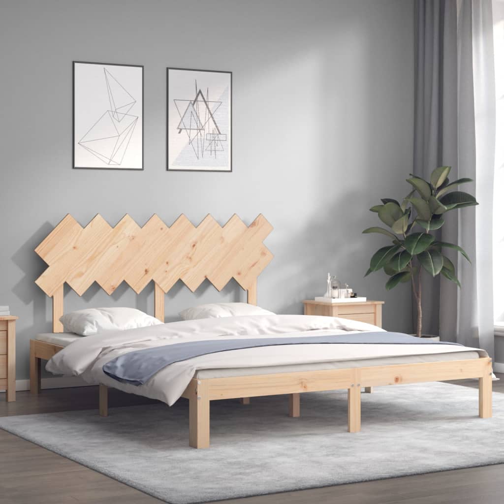 sengeramme uden madras 160x200 cm massivt fyrretræ