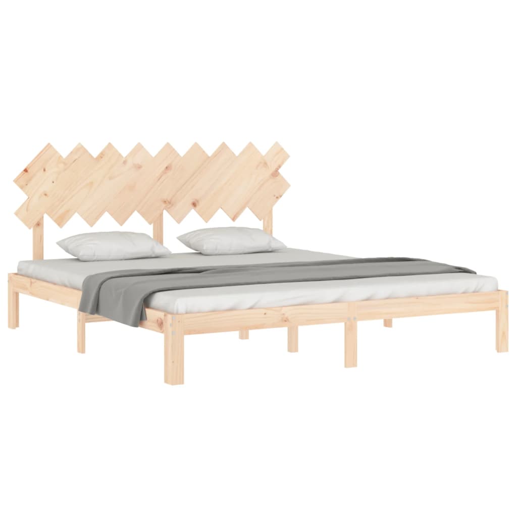 sengeramme med sengegavl Super King Size massivt træ