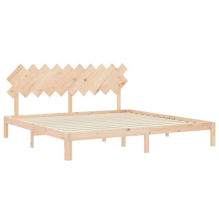 sengeramme uden madras 200x200 cm massivt fyrretræ