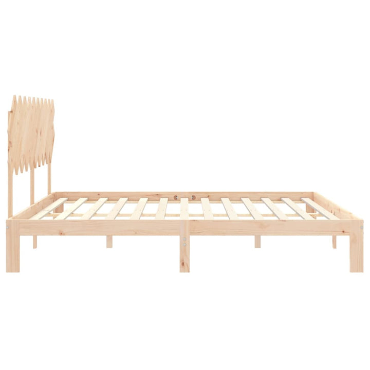 sengeramme uden madras 200x200 cm massivt fyrretræ