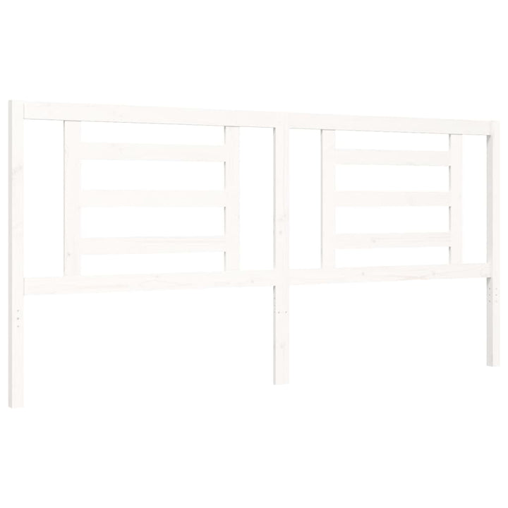sengeramme med sengegavl 200x200 cm massivt træ hvid