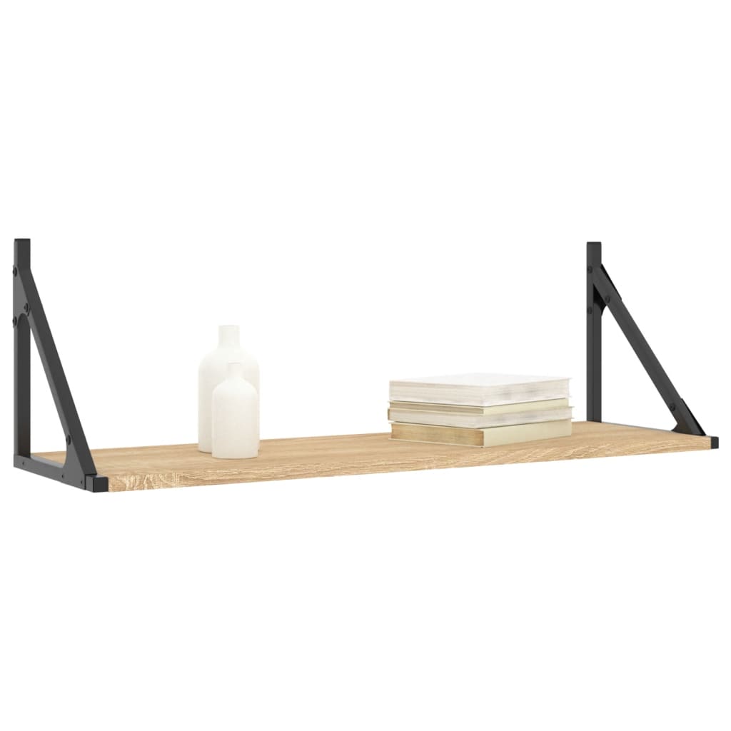 væghylder 2 stk. Sonoma eg 80x25x25,5 cm konstrueret træ