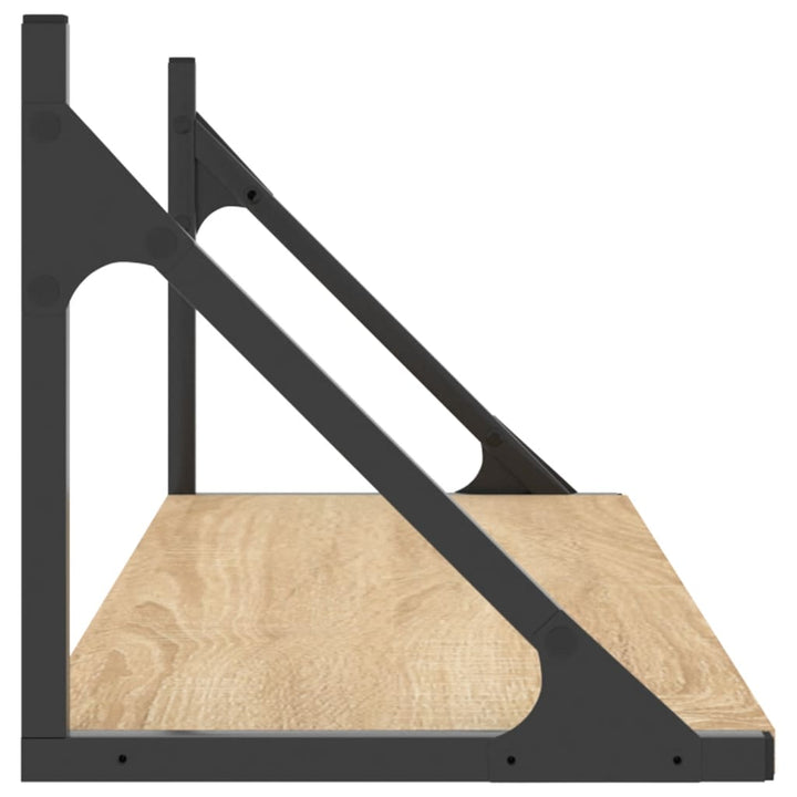 væghylder 2 stk. Sonoma eg 80x25x25,5 cm konstrueret træ