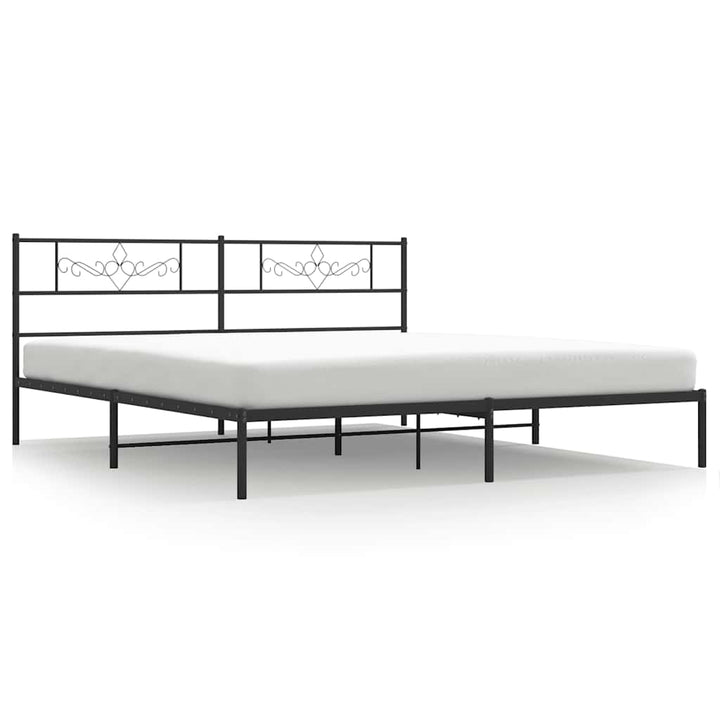 sengeramme med sengegavl 193x203 cm metal sort