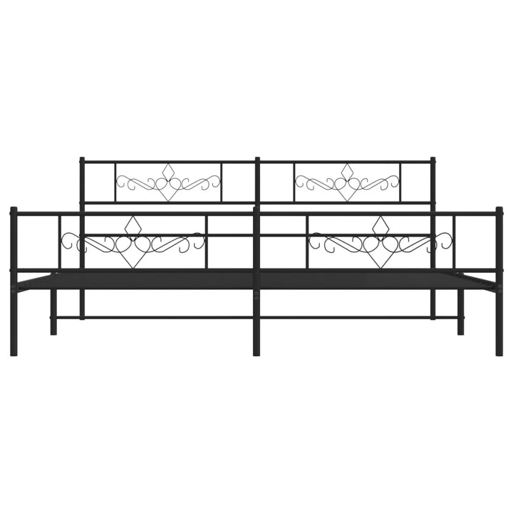 sengeramme uden madras med fodgærde 180x200 cm sort