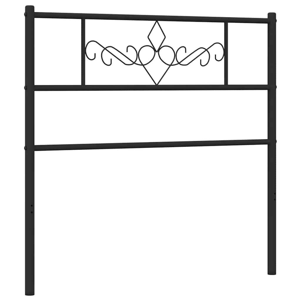 udskiftningsgavl 107 cm metal sort
