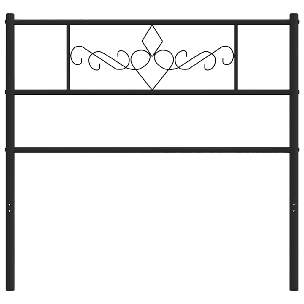 udskiftningsgavl 107 cm metal sort