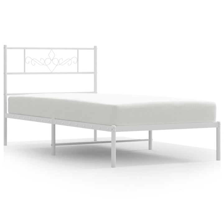sengeramme med sengegavl 80x200 cm metal hvid