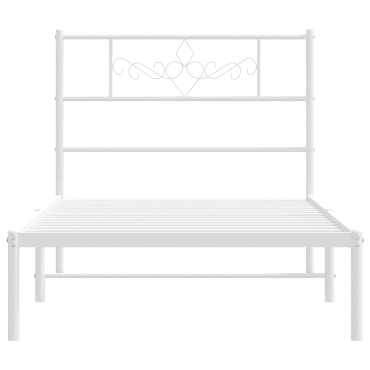 sengeramme med sengegavl 80x200 cm metal hvid