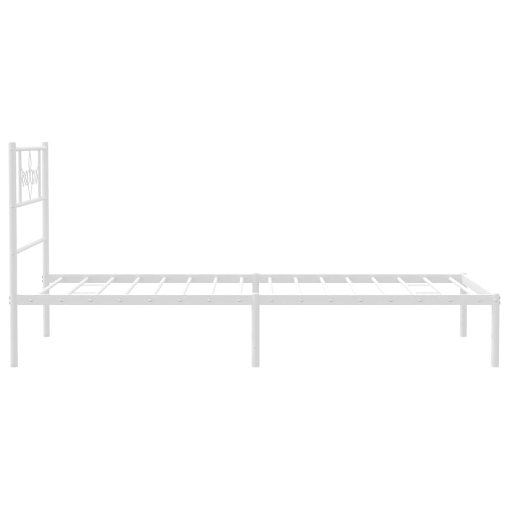sengeramme med sengegavl 80x200 cm metal hvid