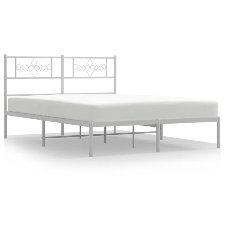 sengeramme med sengegavl 120x190 cm metal hvid