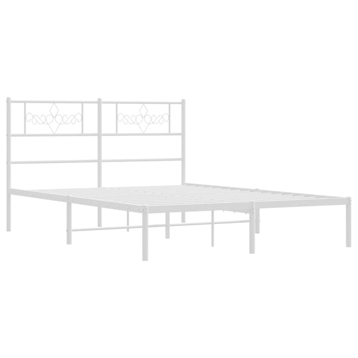 sengeramme med sengegavl 120x190 cm metal hvid