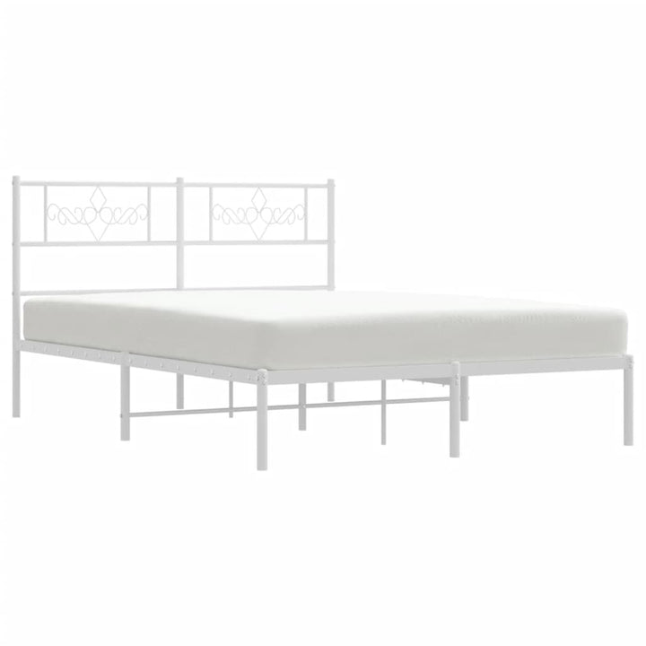 sengeramme med sengegavl 120x190 cm metal hvid