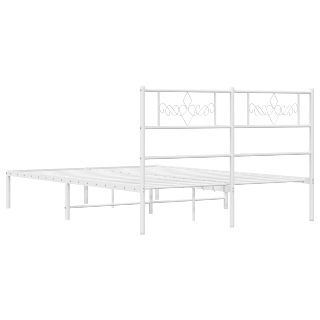 sengeramme med sengegavl 120x190 cm metal hvid