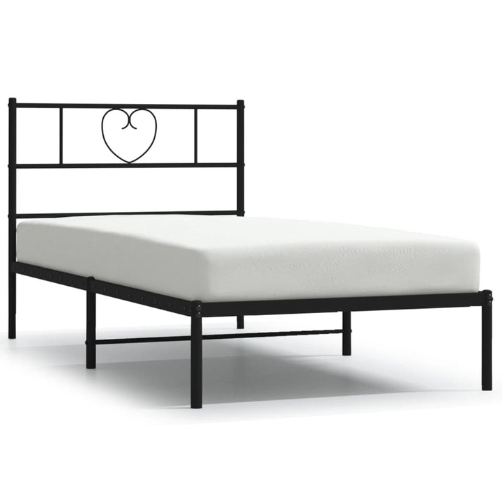 sengeramme med sengegavl 107x203 cm metal sort
