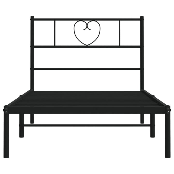 sengeramme med sengegavl 107x203 cm metal sort
