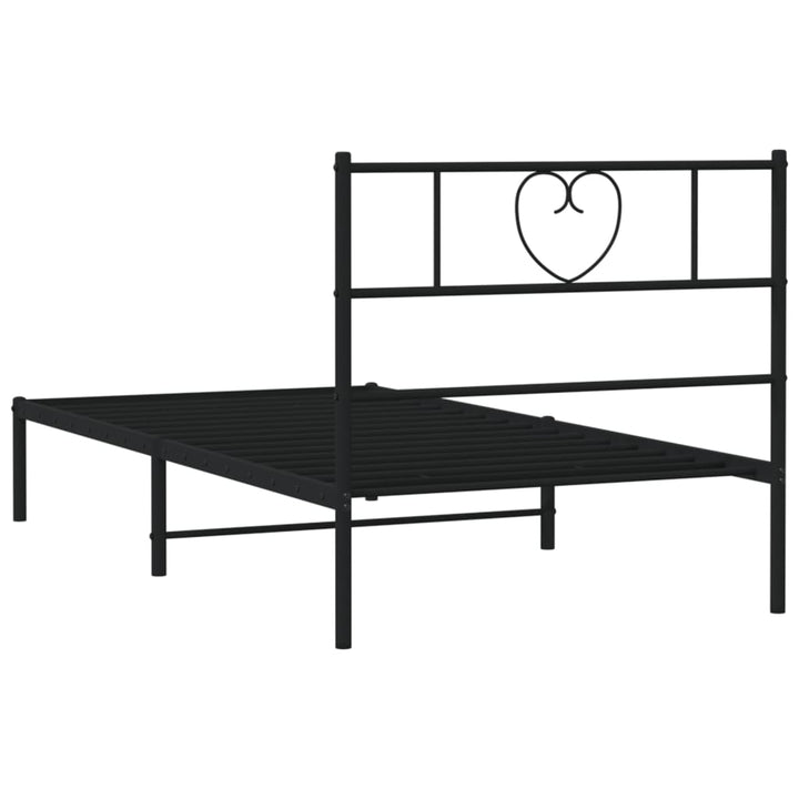 sengeramme med sengegavl 107x203 cm metal sort