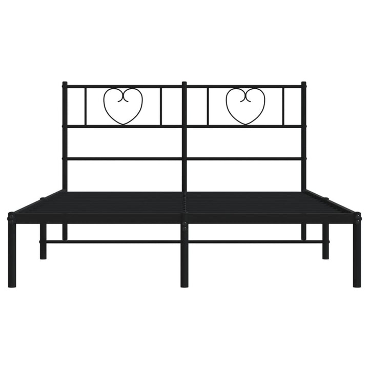 sengeramme med sengegavl 120x200 cm metal sort