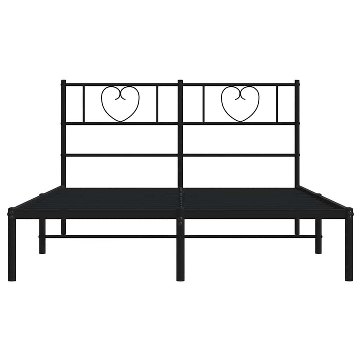 sengeramme med sengegavl 160x200 cm metal sort