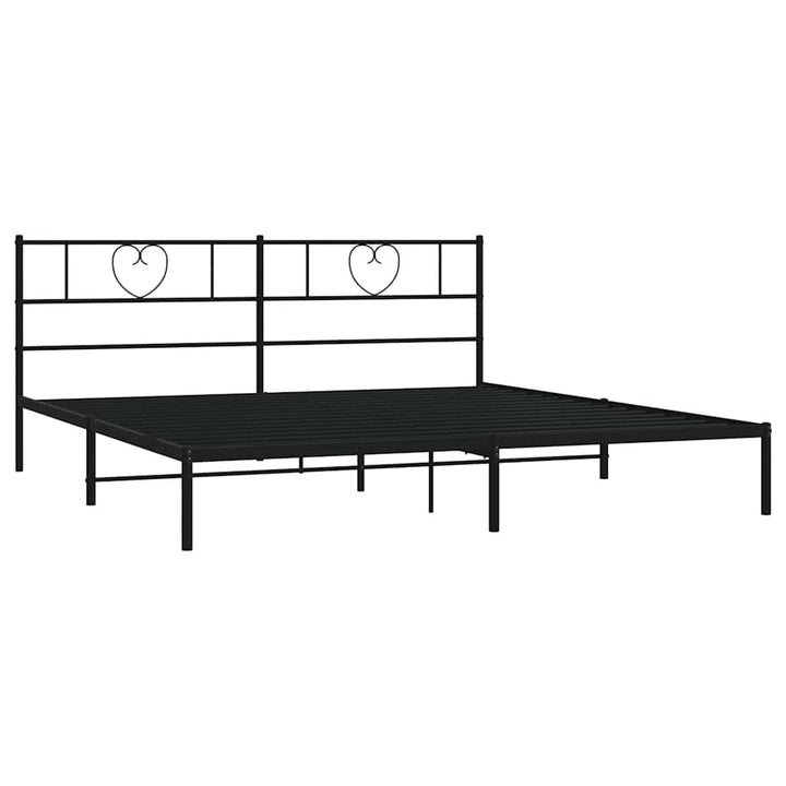 sengeramme med sengegavl 193x203 cm metal sort