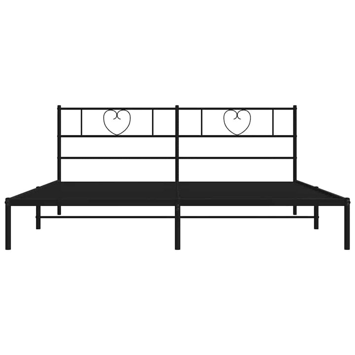 sengeramme med sengegavl 193x203 cm metal sort
