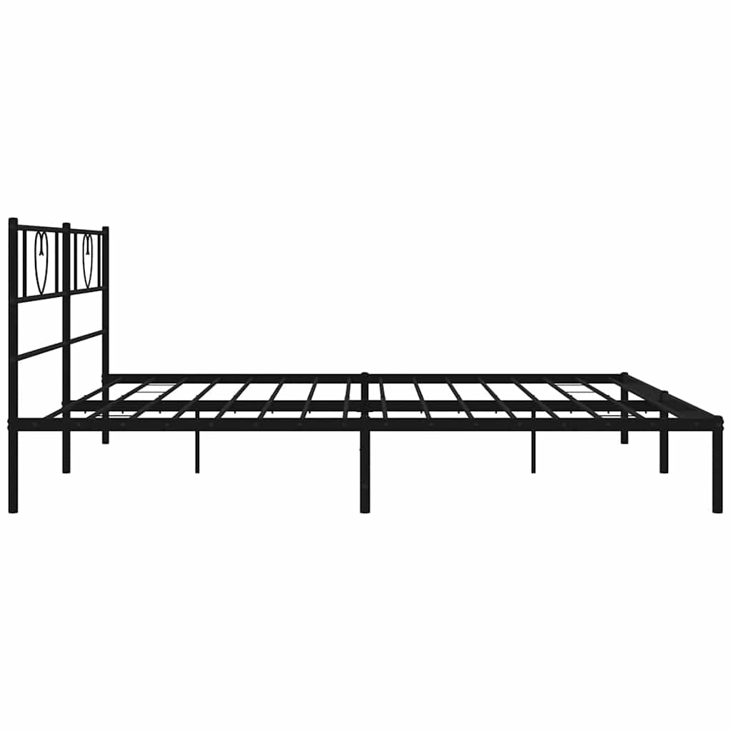 sengeramme med sengegavl 193x203 cm metal sort