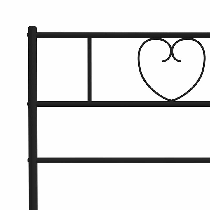 udskiftningsgavl 150 cm metal sort