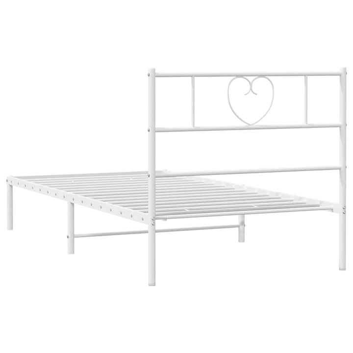 sengeramme med sengegavl 107x203 cm metal hvid