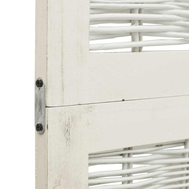 rumdeler 3 paneler massivt kejsertræ hvid