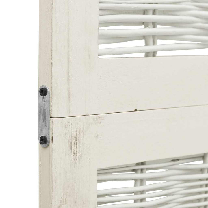 rumdeler 5 paneler massivt kejsertræ hvid