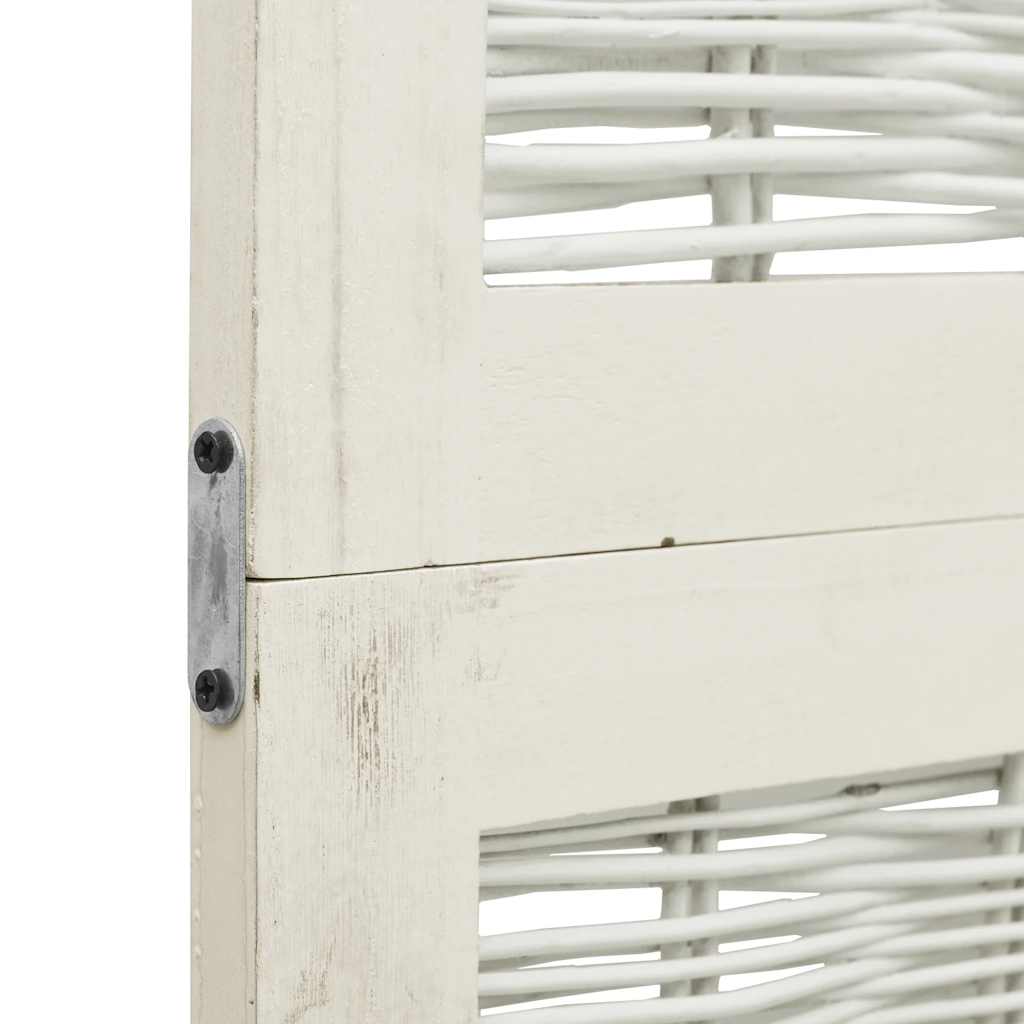 rumdeler 6 paneler massivt kejsertræ hvid