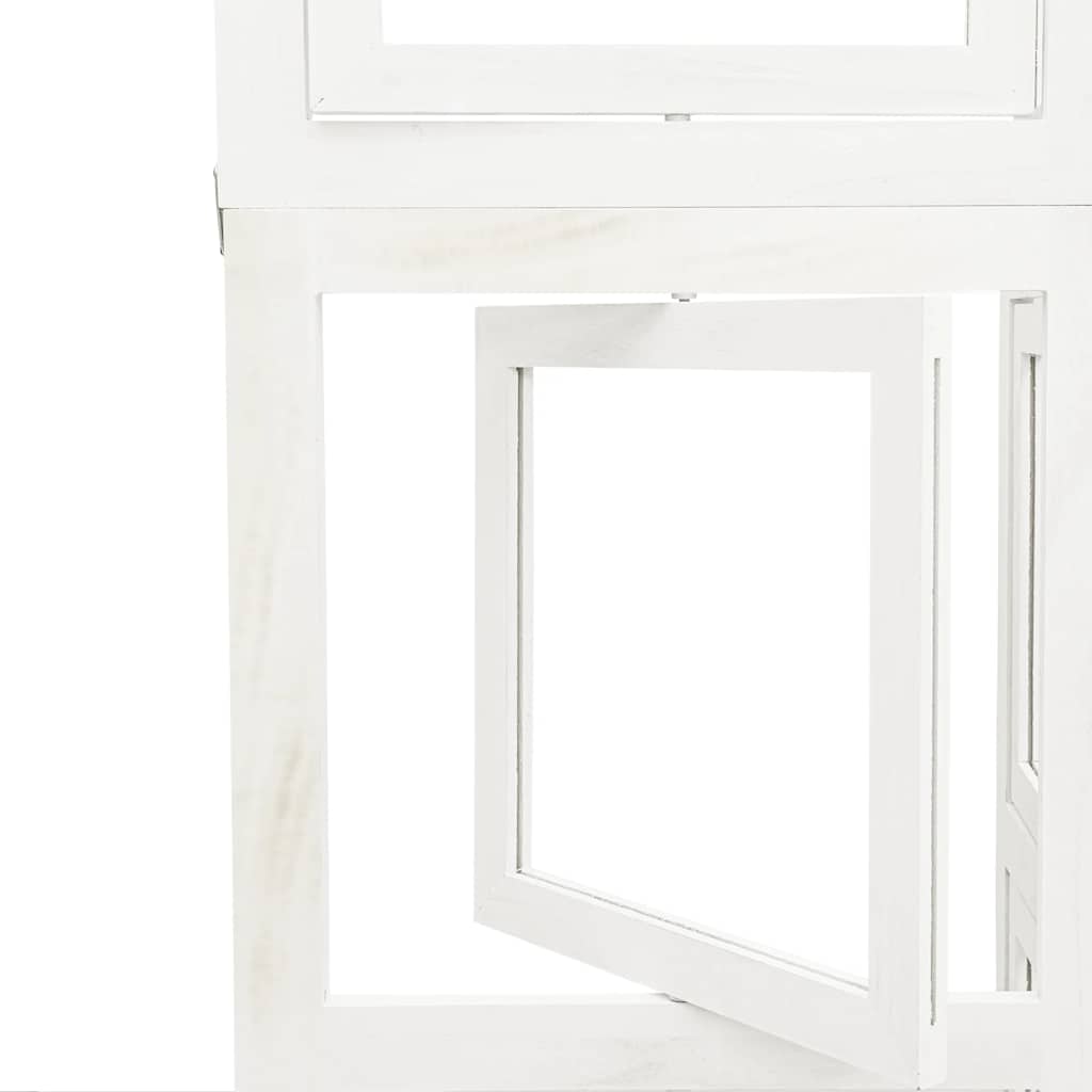 rumdeler 5 paneler massivt kejsertræ hvid