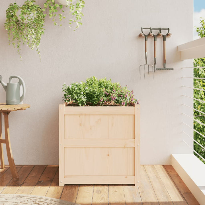 plantekasse 60x60x60 cm massivt fyrretræ