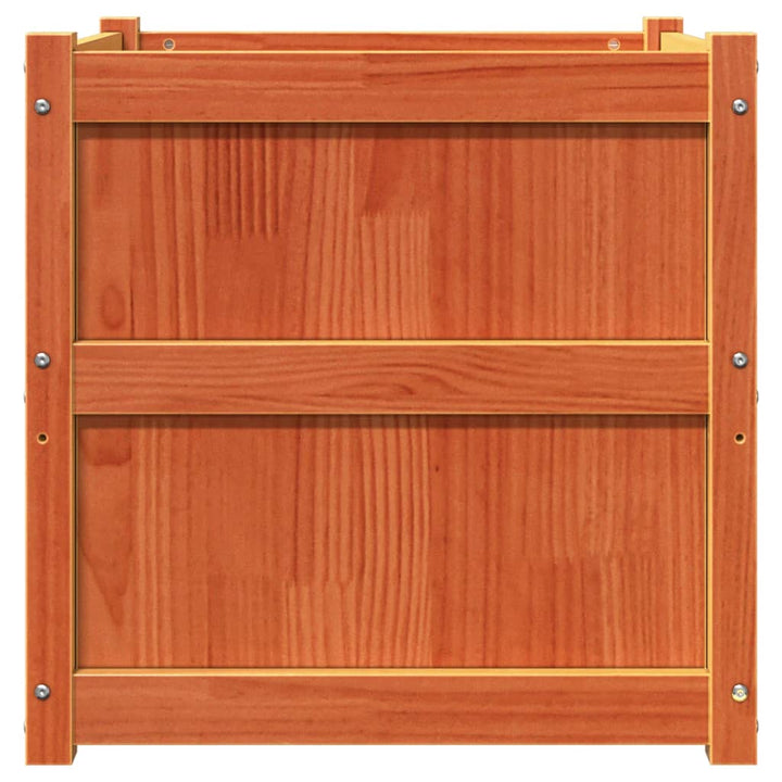 plantekasser 2 stk. massivt fyrretræ gyldenbrun