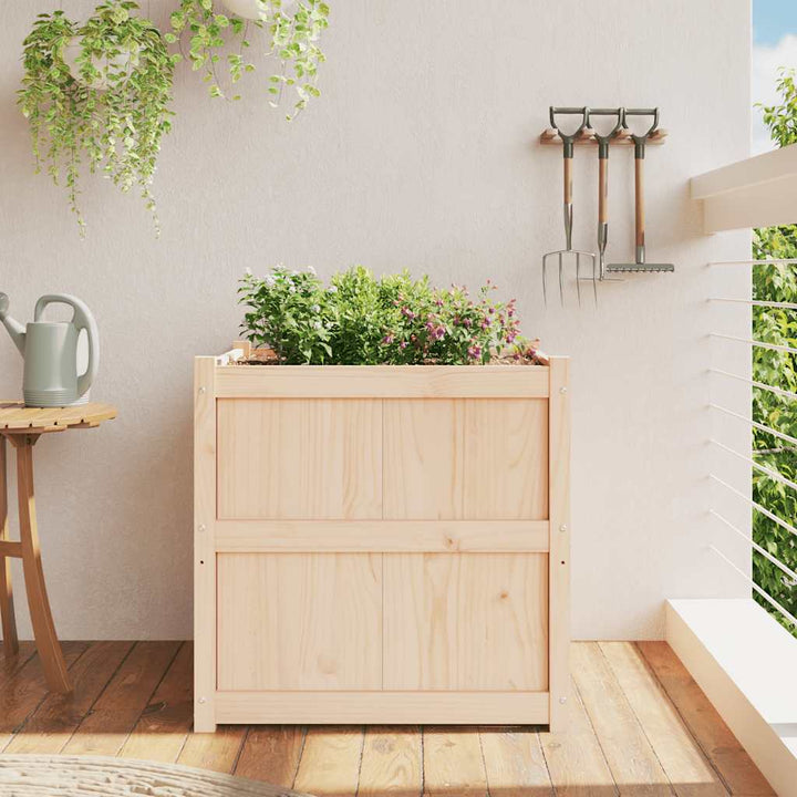 plantekasse 70x70x70 cm massivt fyrretræ