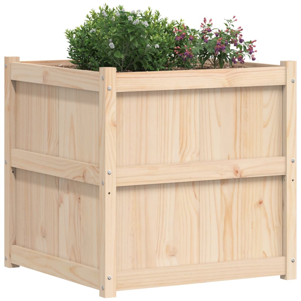 plantekasse 70x70x70 cm massivt fyrretræ