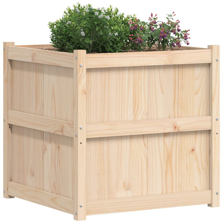 plantekasse 70x70x70 cm massivt fyrretræ