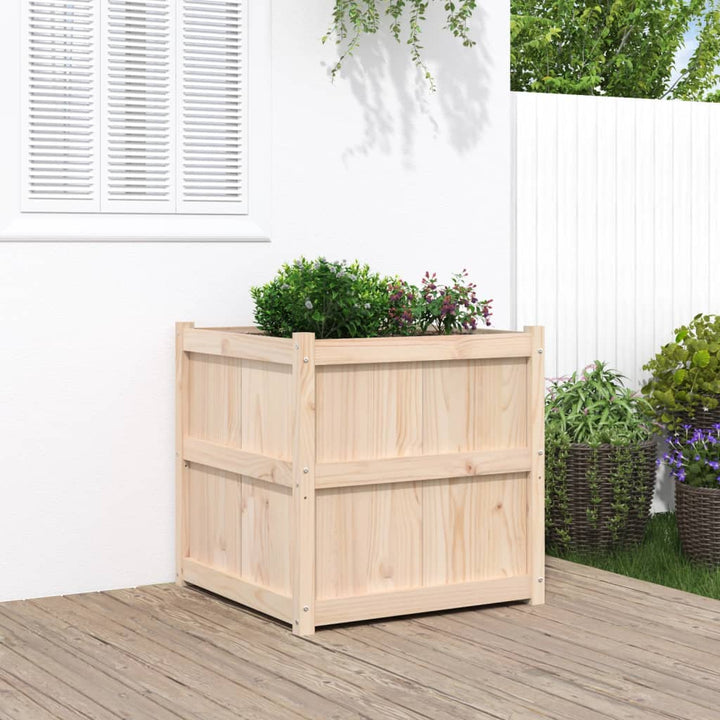 plantekasse 70x70x70 cm massivt fyrretræ