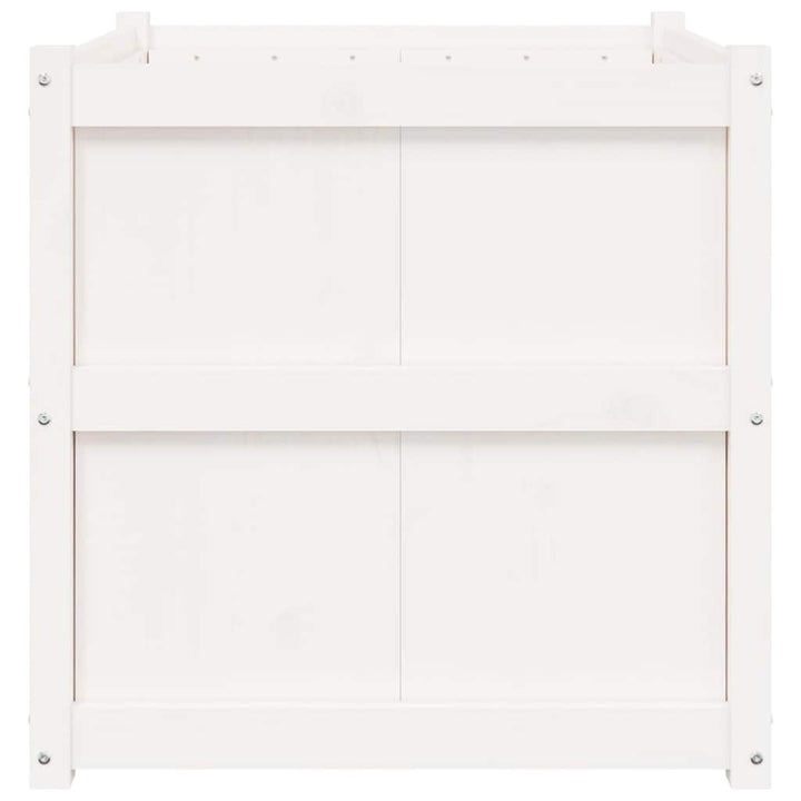 plantekasse 70x70x70 cm massivt fyrretræ hvid
