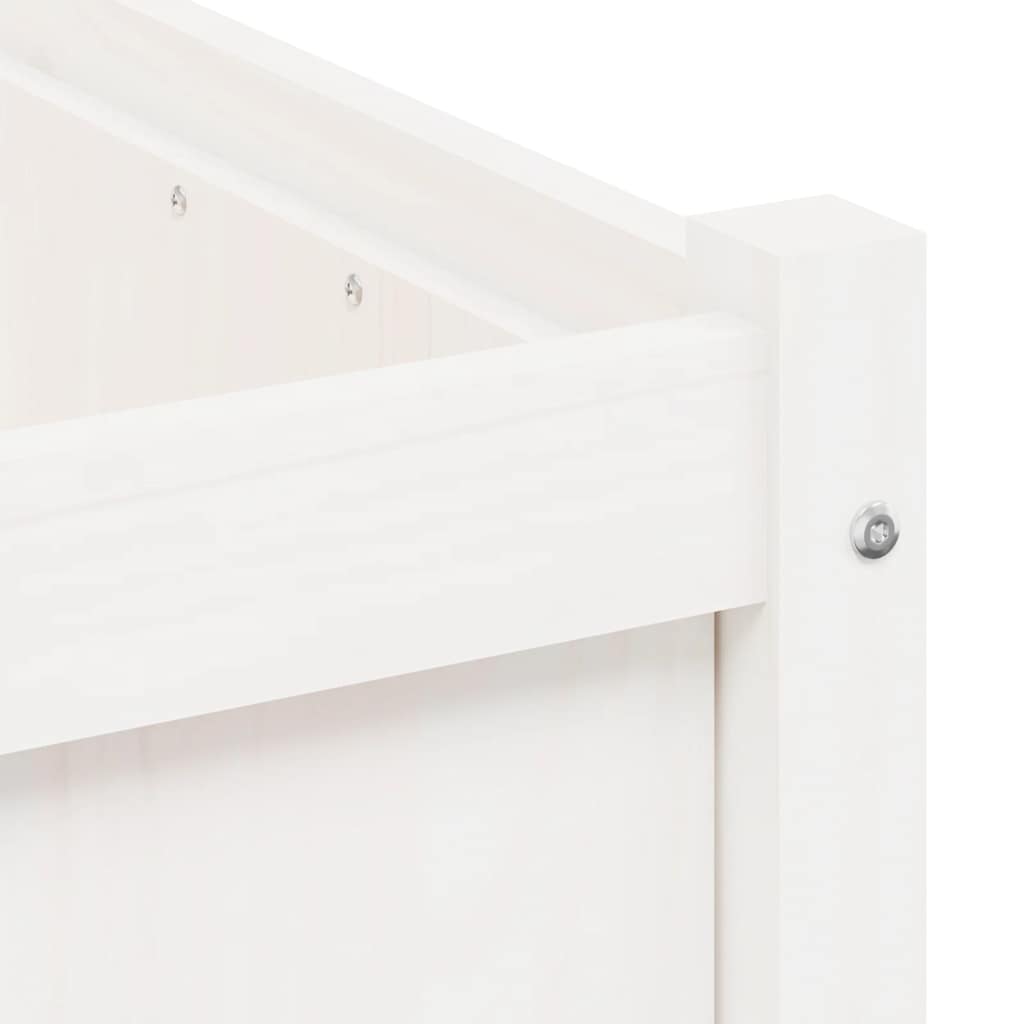 plantekasse 70x70x70 cm massivt fyrretræ hvid