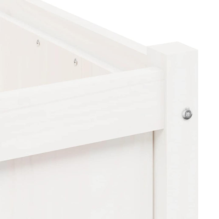 plantekasse 70x70x70 cm massivt fyrretræ hvid