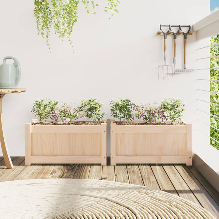 plantekasser 2 stk. massivt fyrretræ
