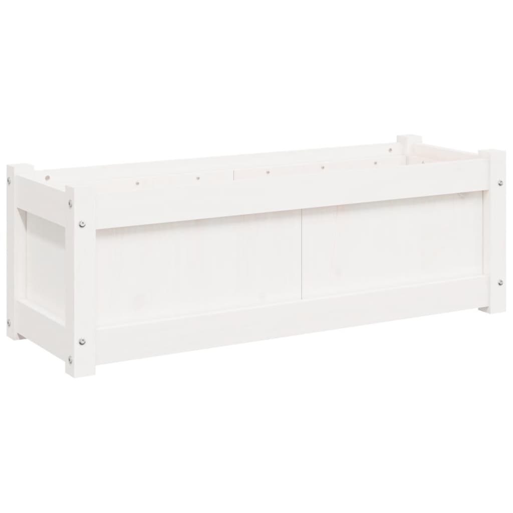 plantekasse 90x31x31 cm massivt fyrretræ hvid