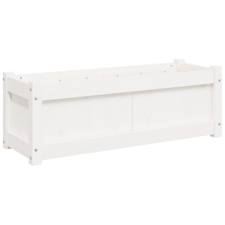 plantekasse 90x31x31 cm massivt fyrretræ hvid